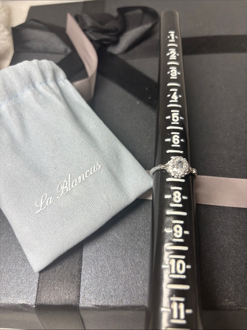 La Blancus Silver tone Size 7 and up Cubic Zirconia Ring NWT